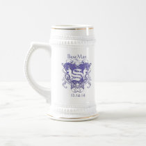BestMan Wedding Stein  Vintage Lions 2 Heads Coffee Mug