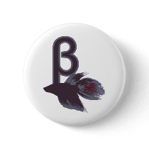 Beta Betta Fish Funny Design Pin