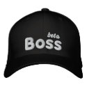 Beta Boss black hat embroidered hats by twitterfunny Beta Boss black hat embroidered hats