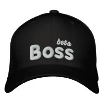 Beta Boss black hat embroidered hats