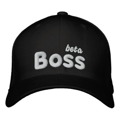 Beta Boss black hat Embroidered Baseball Cap by twitterfunny