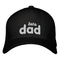 Beta Dad blk hat embroidered hats
