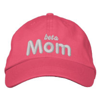 Beta Mom lt blu hat embroidered hats by twitterfunny Beta Mom lt blu hat embroidered hats