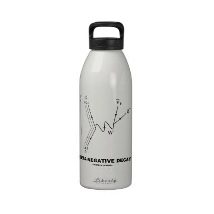 Beta-Negative Decay (Quantum Physics) Reusable Water Bottle