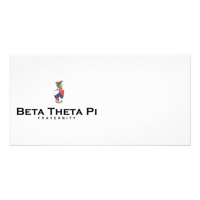 Beta Theta Pi with Crest - Color Custom Photo Card by BetaThetaPi