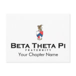 Beta Theta Pi with Crest - Color Post Card