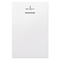 Beta Theta Pi with Crest - Color Stationery Design