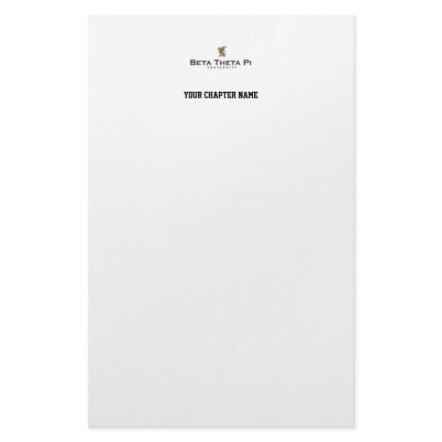 Beta Theta Pi with Dragon - Color Stationery Paper by BetaThetaPi