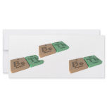 Beth as Beryllium Be and Thorium Th Rack Card Template