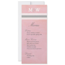 Beth Wedding Reception Menu Announcement