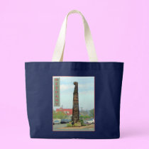 Bethany Totem Pole Beach Tote bags