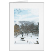 Bethesda Fountain, Central Park, Christmas Card