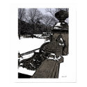 BETHESDA FOUNTAIN STEPS CENTRAL PARK IN THE SNOW posters by PETEIAN BETHESDA FOUNTAIN STEPS CENTRAL PARK IN THE SNOW posters