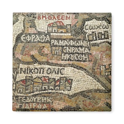 Bethlehem, detail from a map of Jericho Fridge Magnets by bridgemanart