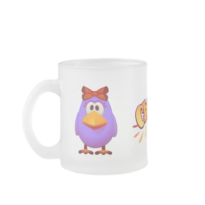 Betsy Frosted Glass Mug by ChickenLines