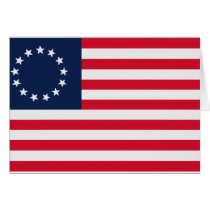 Betsy Ross 13 Stars American Flag Greeting Card