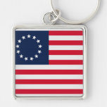 Betsy Ross 13 Stars American Flag Key Chain