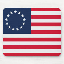 Betsy Ross 13 Stars American Flag Mouse Pad