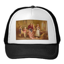Betsy Ross 1777 by Jean Leon Gerome Ferris Hat