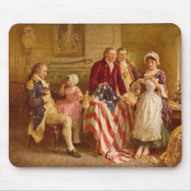 Betsy Ross 1777 by Jean Leon Gerome Ferris Mousepads