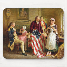 Betsy Ross and General George Washington Mouse Pad