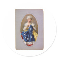 Betsy Ross, c1908, G. Liebscher Round Sticker