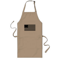 Betsy Ross Flag, Black Line Art Aprons