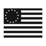 Betsy Ross Flag, Black Line Art Postcard