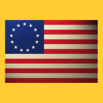 Betsy Ross Flag Canvased Antiqued posters