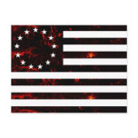 Betsy Ross Flag, Fiery Line Art Post Card