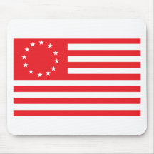 Betsy Ross Flag - Red Mousepads