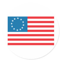 Betsy Ross Flag Round Sticker