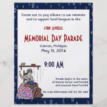 Betsy Ross hace un Memorial Day de la bandera Flyer Personalizado