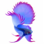 Betta Fighting Fish Holiday Ornament Cut Outs