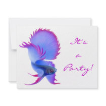 Betta Fighting Fish Invitation by twopurringcats Betta Fighting Fish Invitation