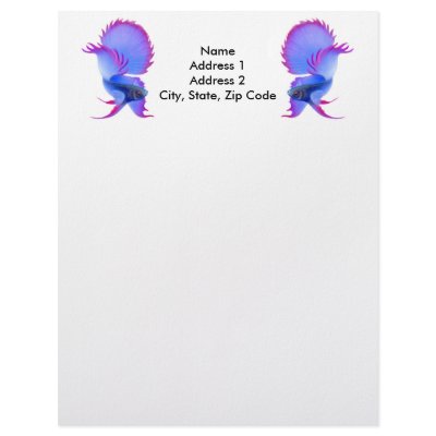 Betta Fighting Fish Letterhead by twopurringcats