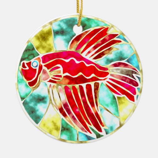 Betta Fish Ceramic Ornament Zazzle