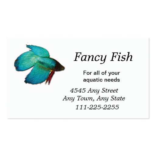 Betta Fish Fish or Aquarium Business Card