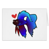 Betta Fish / Siamese Fighting Fish Love Greeting Card