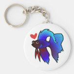 Betta Fish / Siamese Fighting Fish Love Keychain
