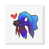 Betta Fish / Siamese Fighting Fish Love Magnets