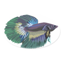 Betta Siamese Fighting Fish Stickers