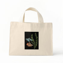Betta splendens and Rotala indica Black Tote Bag