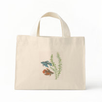 Betta splendens and Rotala indica White Canvas Bag