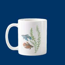 Betta splendens und Rotala Indica weißer Promo tassen