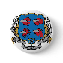 Betta Splendens Coat of Arms Pinback Button