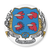 Betta Splendens Coat of Arms Fridge Magnets