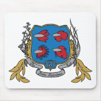 Betta Splendens Coat of Arms Mouse Pad