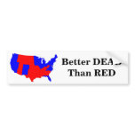 Better Dead Than Red bumper stickers