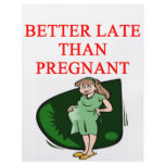 better late than pregnant personalized flyer